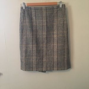 J.Crew Factory No. 2 Wool Pencil Skirt in Plaid